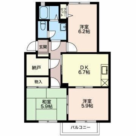 グリーンパークの物件間取画像